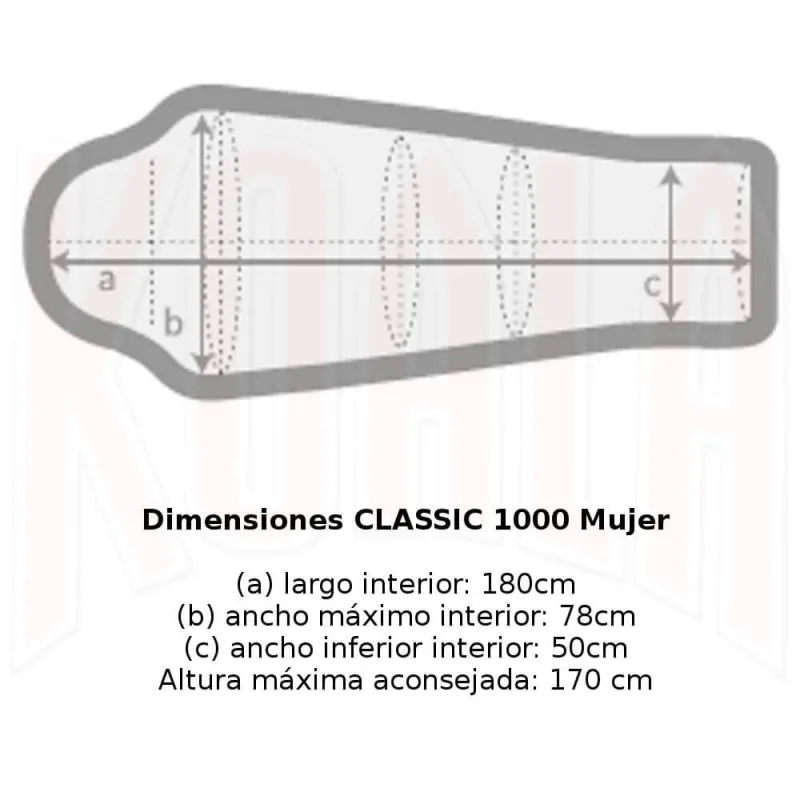 SACO DE DORMIR CLASSIC 1000 MUJER 16°C MOUNTAIN EQUIPMENT