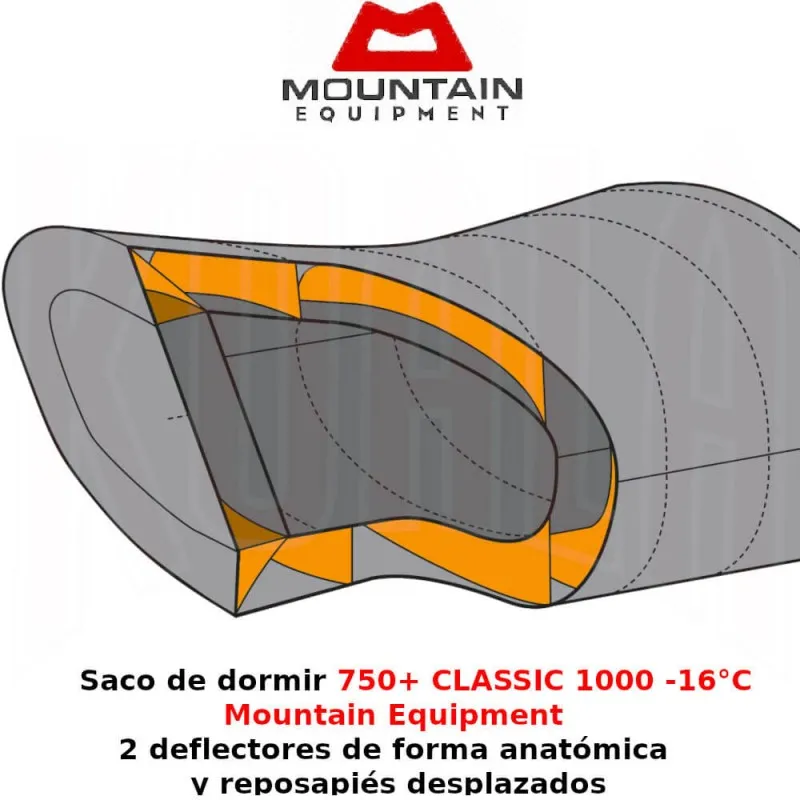 SACO DE DORMIR CLASSIC 1000 MUJER 16°C MOUNTAIN EQUIPMENT