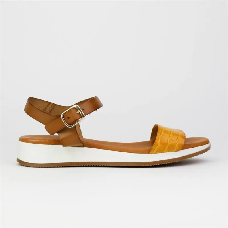SANDALIAS DE MUJER BONAVENTURE K200 MOSTAZABELLOTA