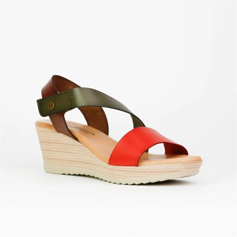 Sandalias de mujer Bonaventure K240 MULTI KAKI