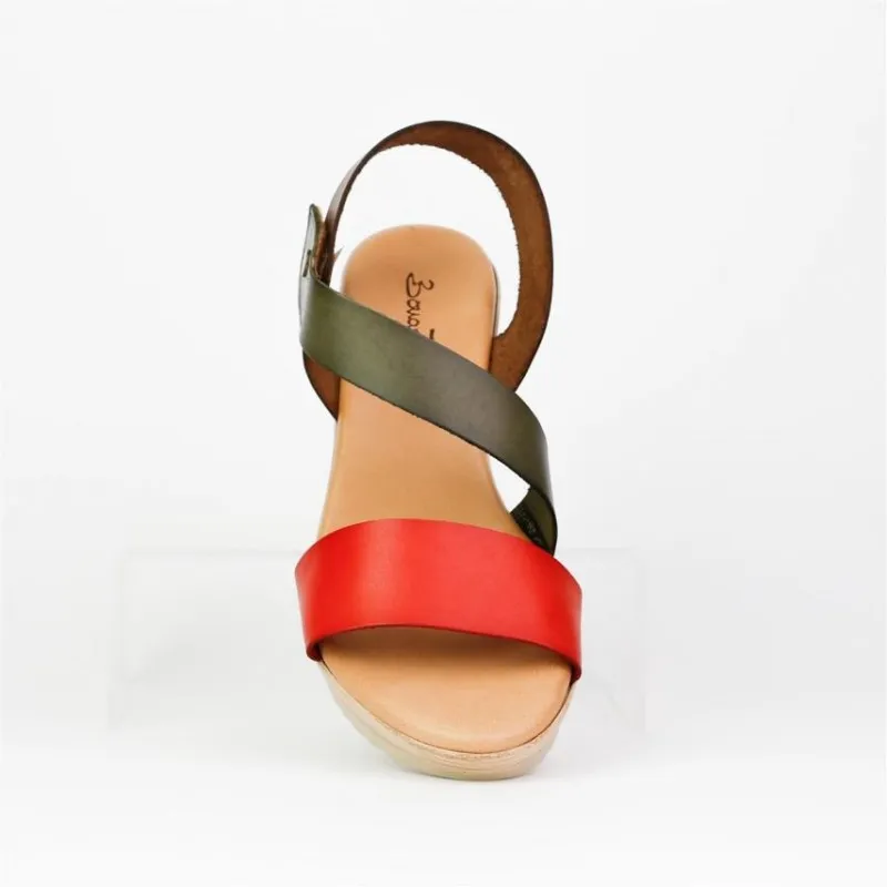 Sandalias de mujer Bonaventure K240 MULTI KAKI