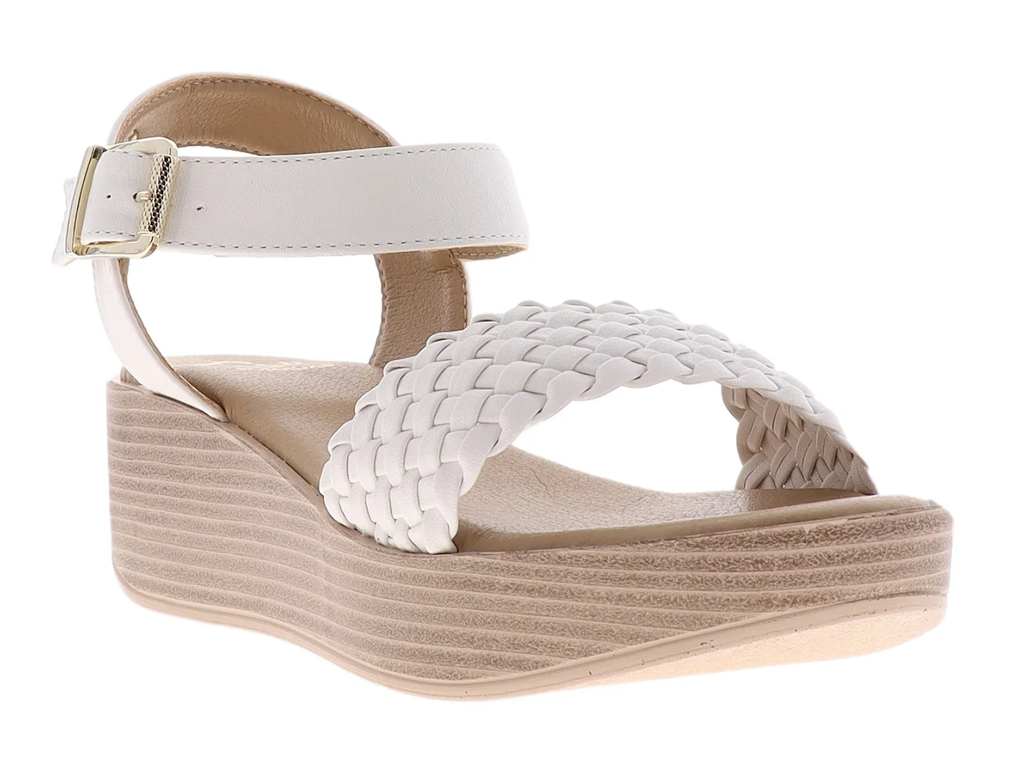 Sandalias Nomadas 10847 Blanco Para Mujer