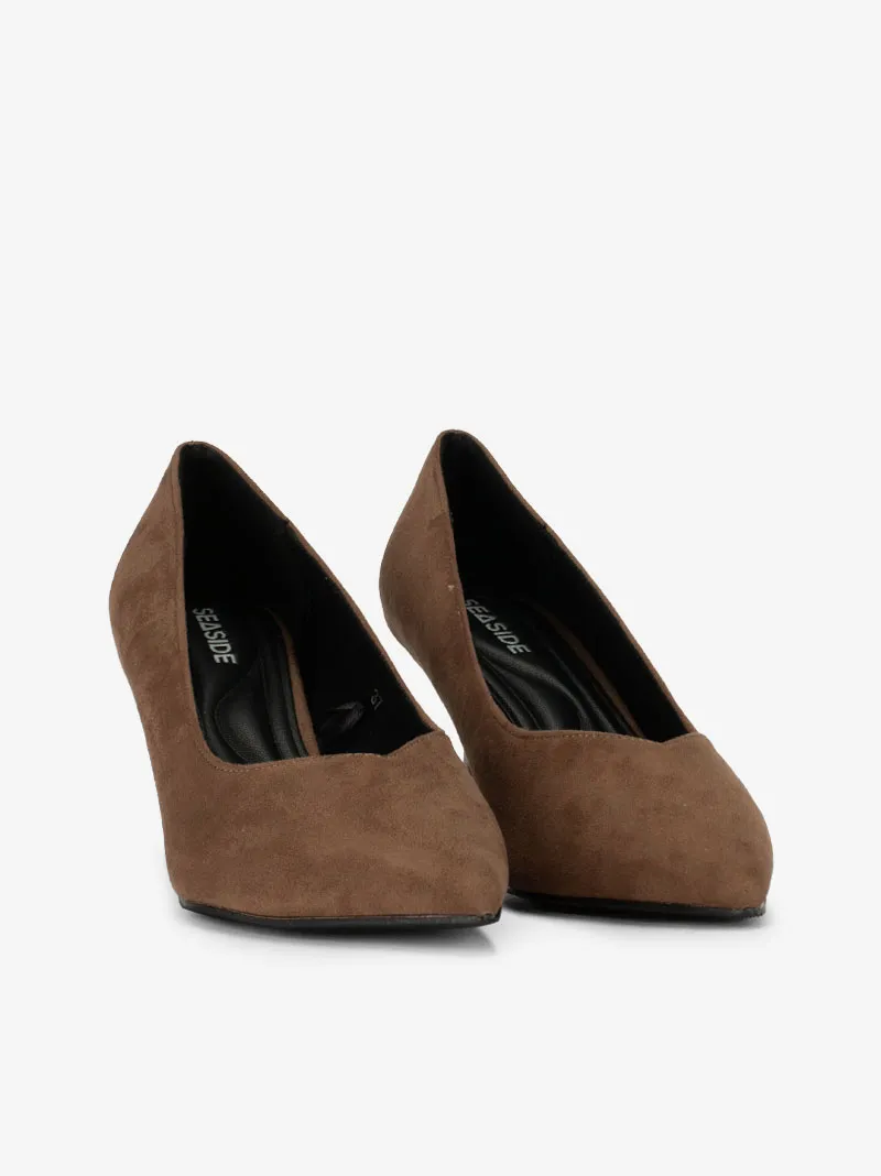 SAPATO PUMP DE SALTO COM FORMA PONTIAGUDA