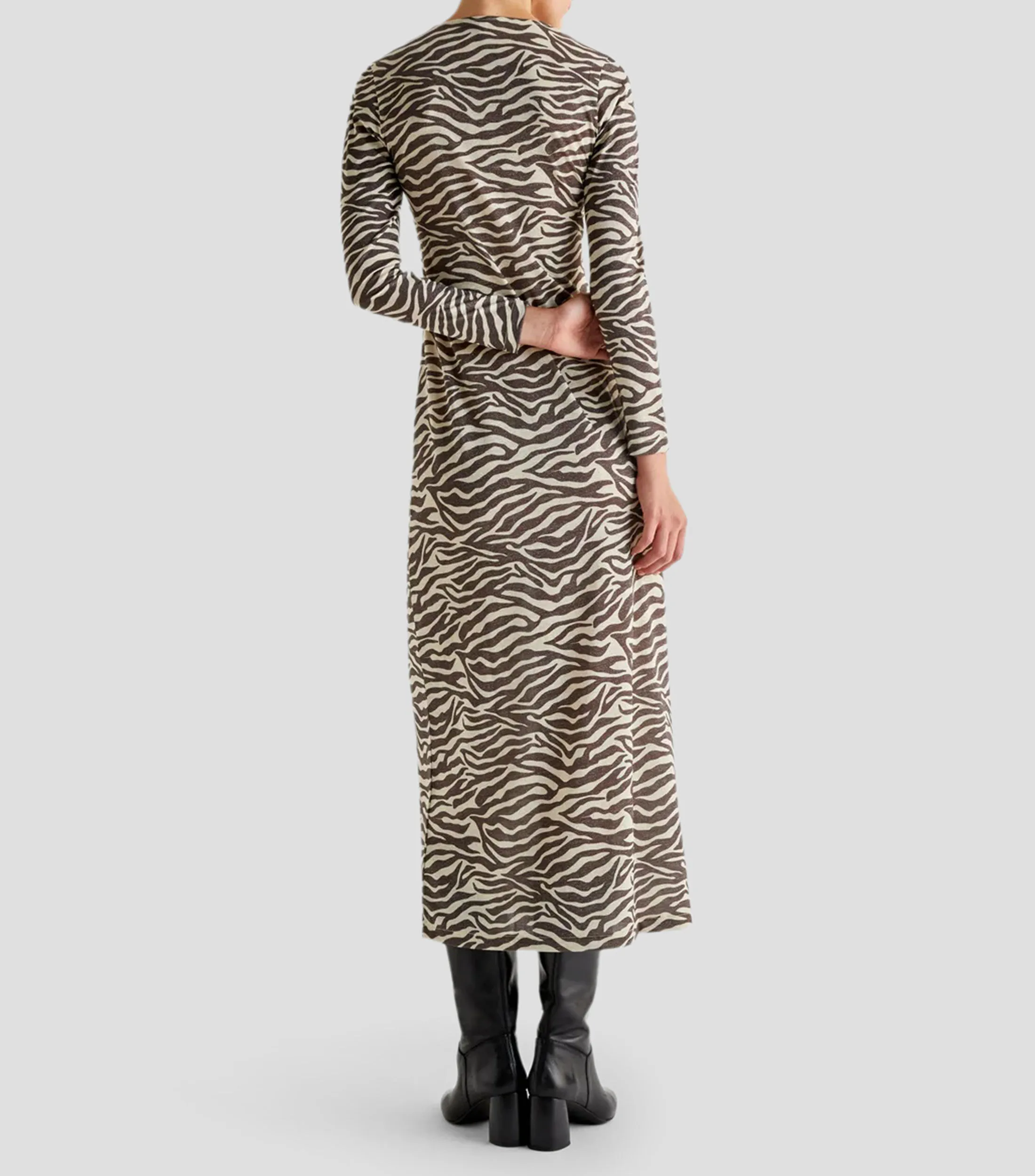 Scalpers Vestido largo manga larga estampado Mujer