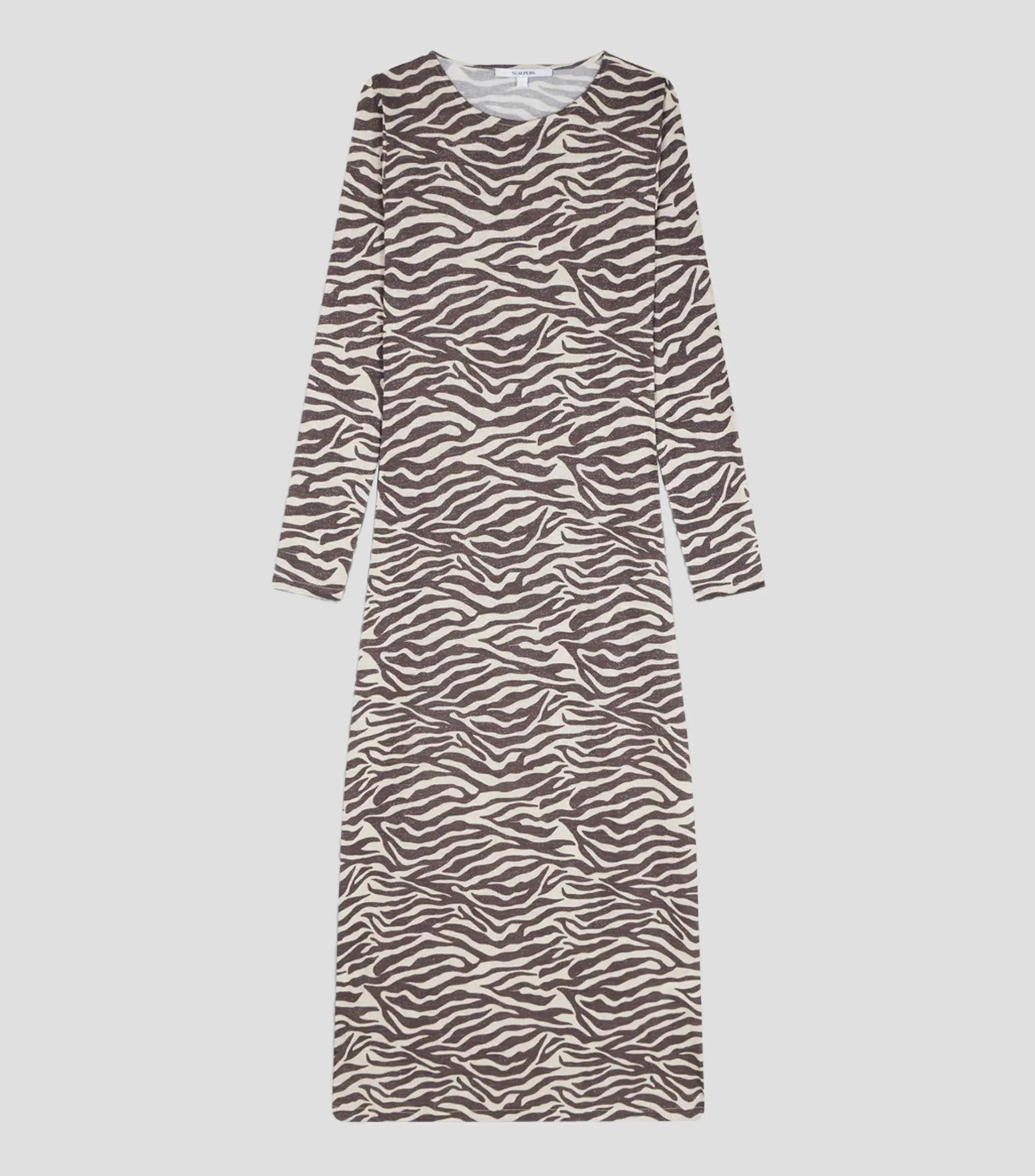 Scalpers Vestido largo manga larga estampado Mujer