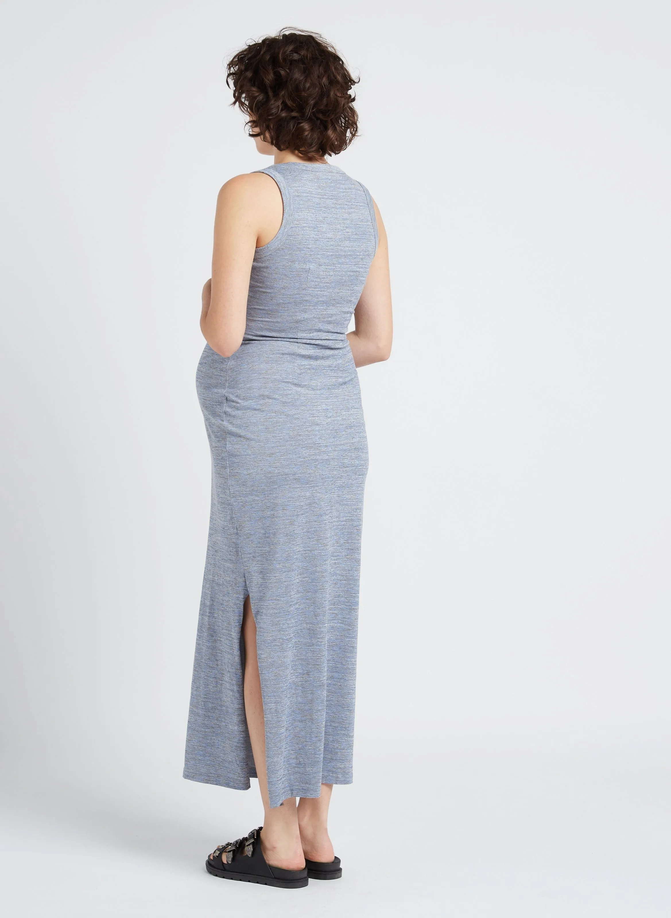 SERAPHINE LUISANA  VESTIDO PREMAMá DE ALGODóN ELáSTICO EN GRIS