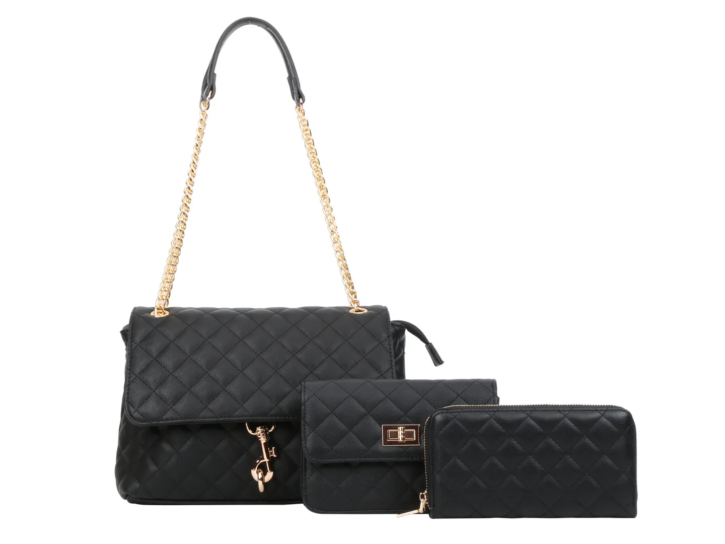 Set Bolsas Roze 8693s Color Negro
