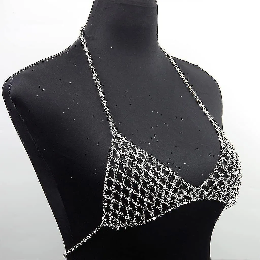 Sexy Bra Chains Crystal Waist Chain Rhinestone Body Chain Bikini Top Bra Chain Gold Body Jewelry For Women Girls