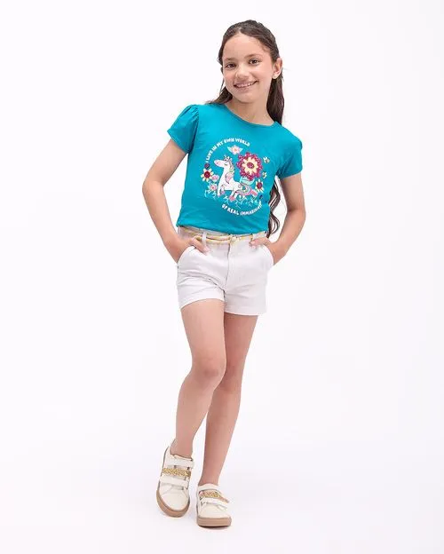 Short Niña Naira Blanco Optico
