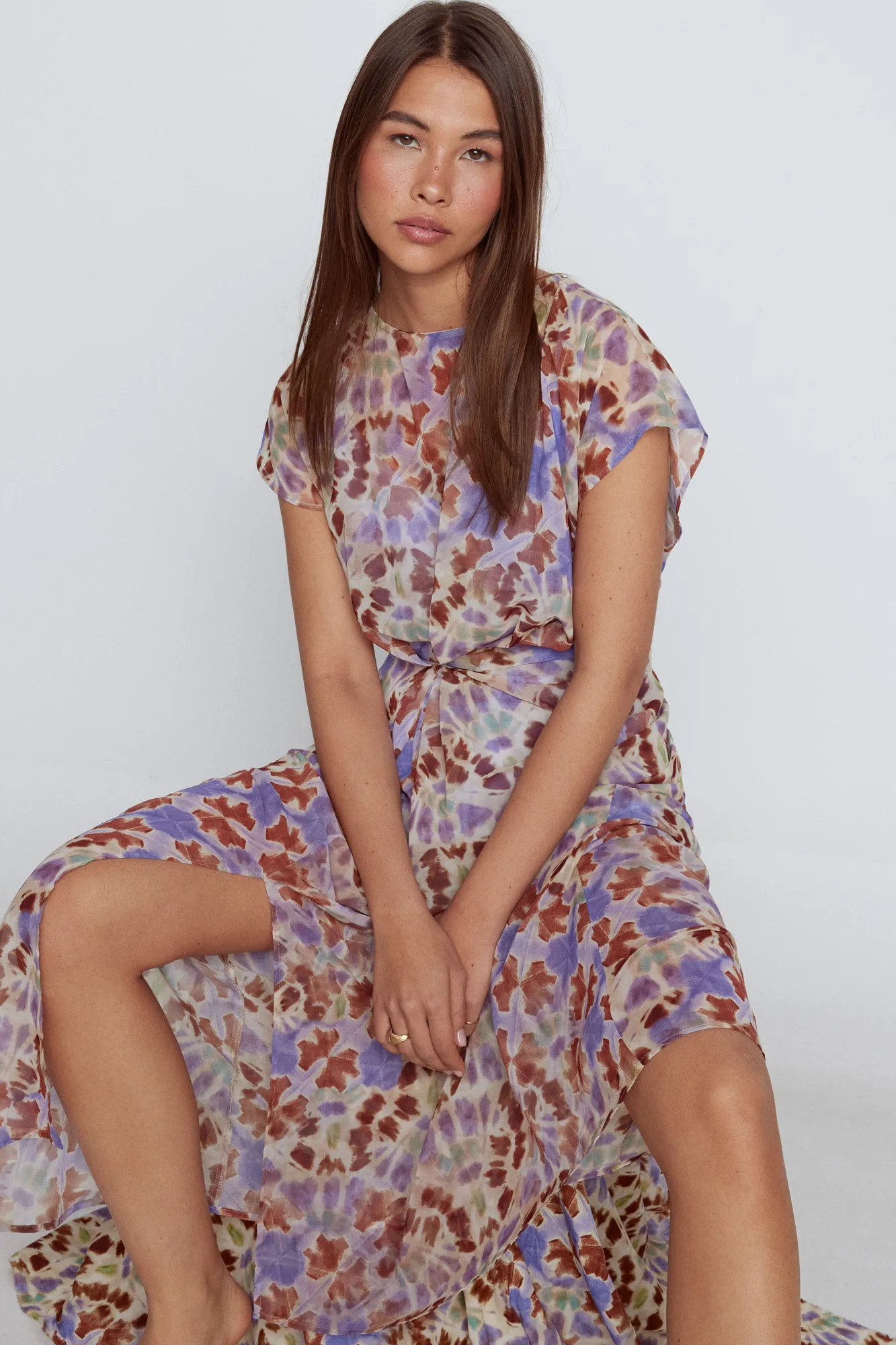 Slowlove Vestido midi drapeado