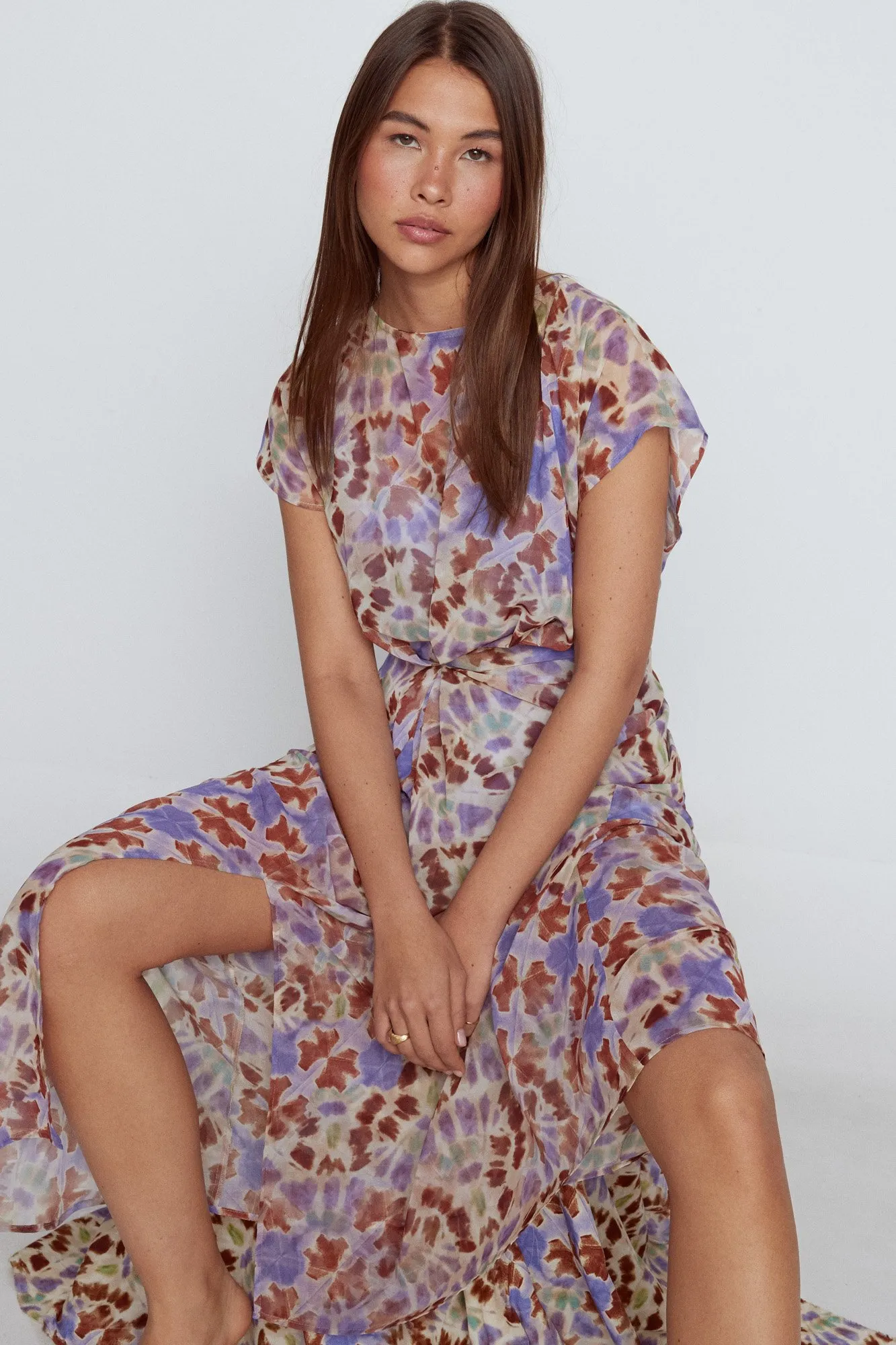 Slowlove Vestido midi drapeado