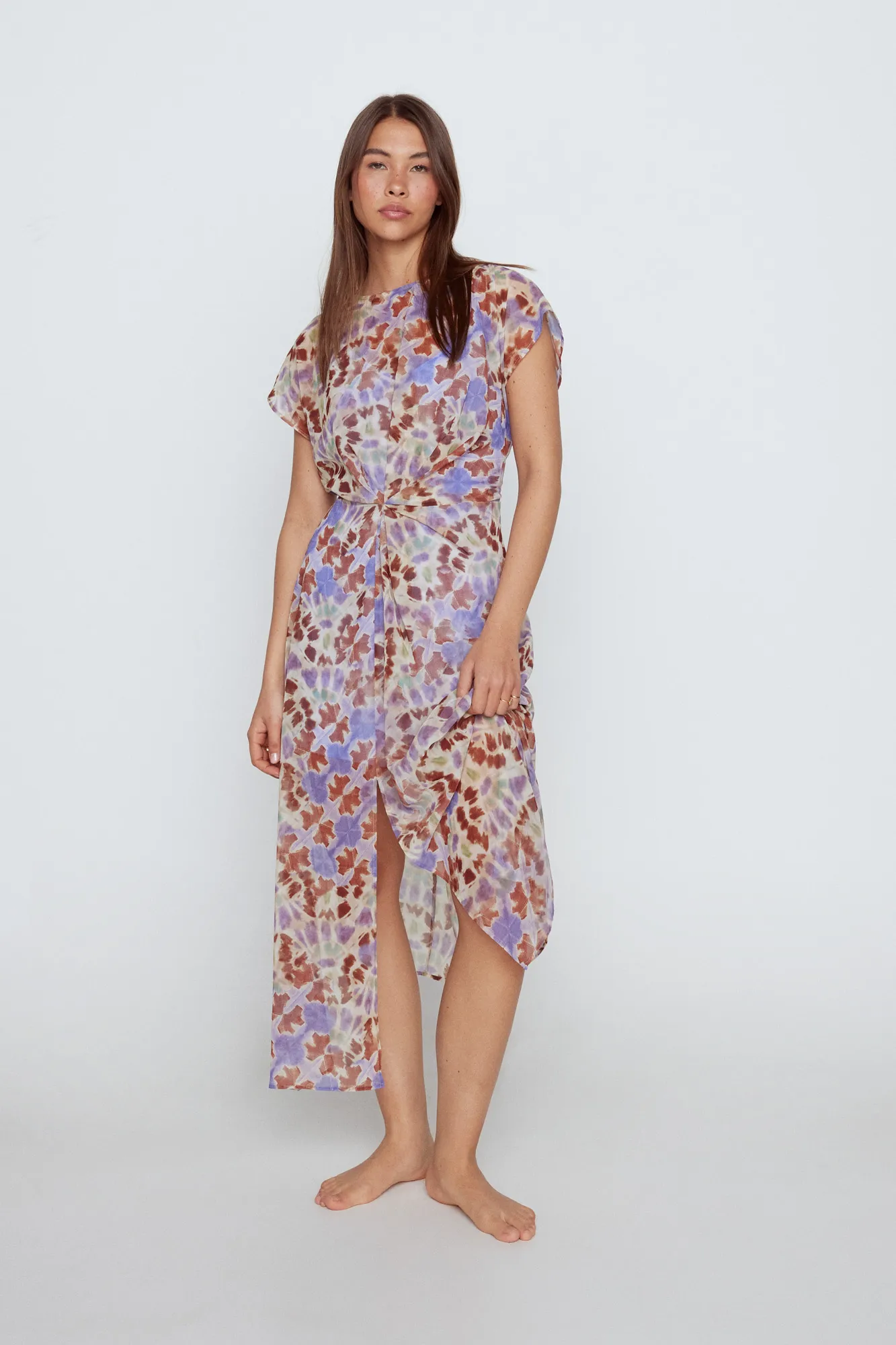 Slowlove Vestido midi drapeado