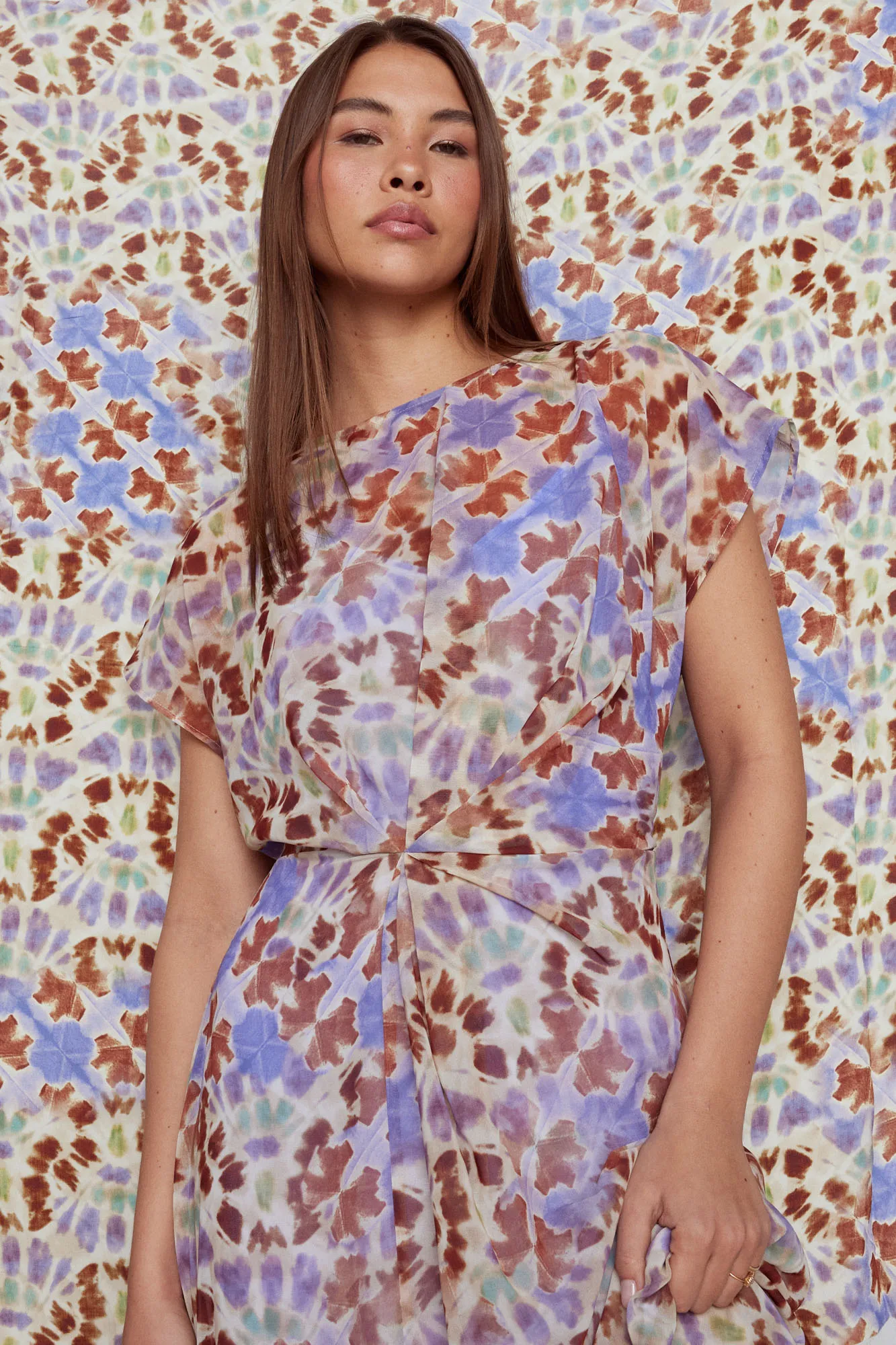 Slowlove Vestido midi drapeado