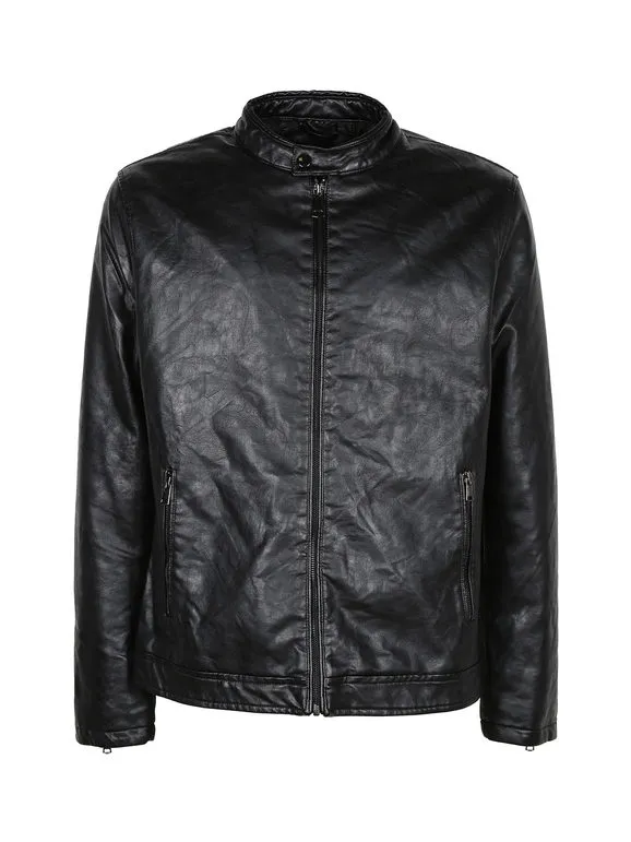 Solada Chaqueta de piel sintética para hombre