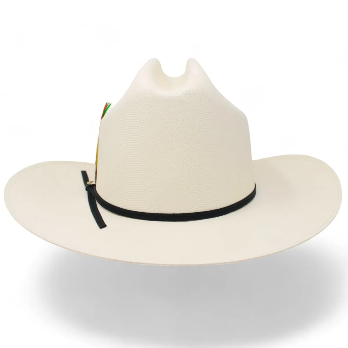 Sombrero Morcon 1,000X Horma Sinaloa con Plumas y Liston Negro