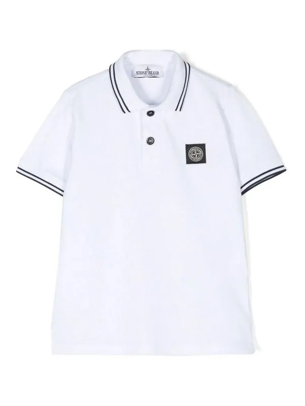 STONE ISLAND JUNIOR POLO  BLANCO