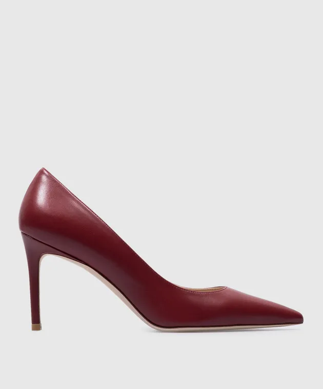 Stuart Weitzman Stuart 85 Pump burgundy leather pumps