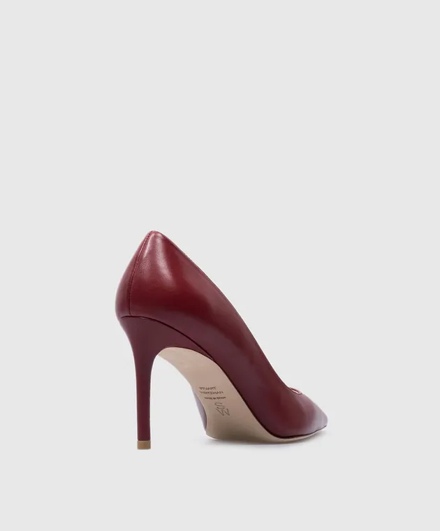 Stuart Weitzman Stuart 85 Pump burgundy leather pumps