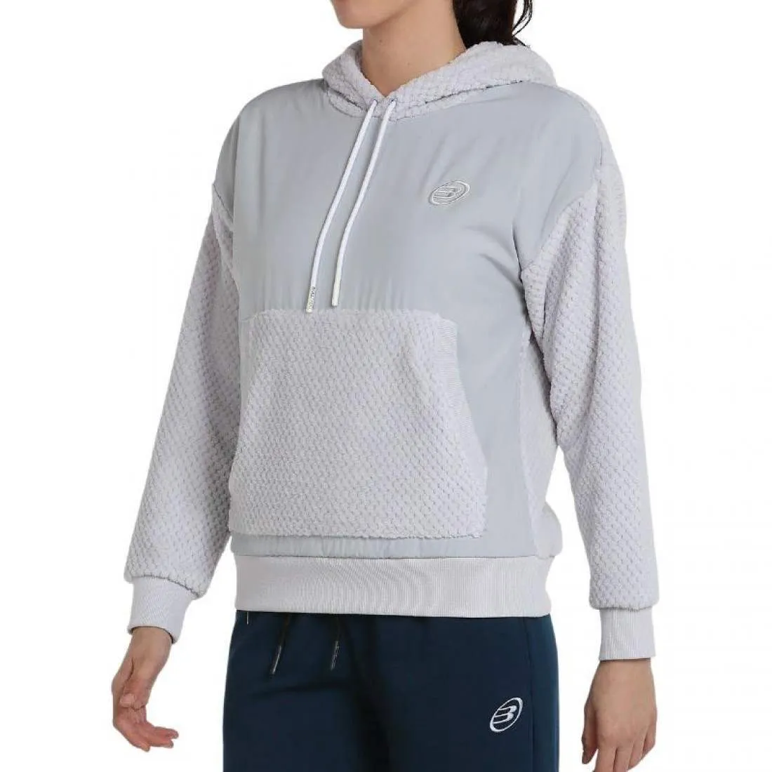 Sudadera Bullpadel Neda Gris Perla | Bullpadel
