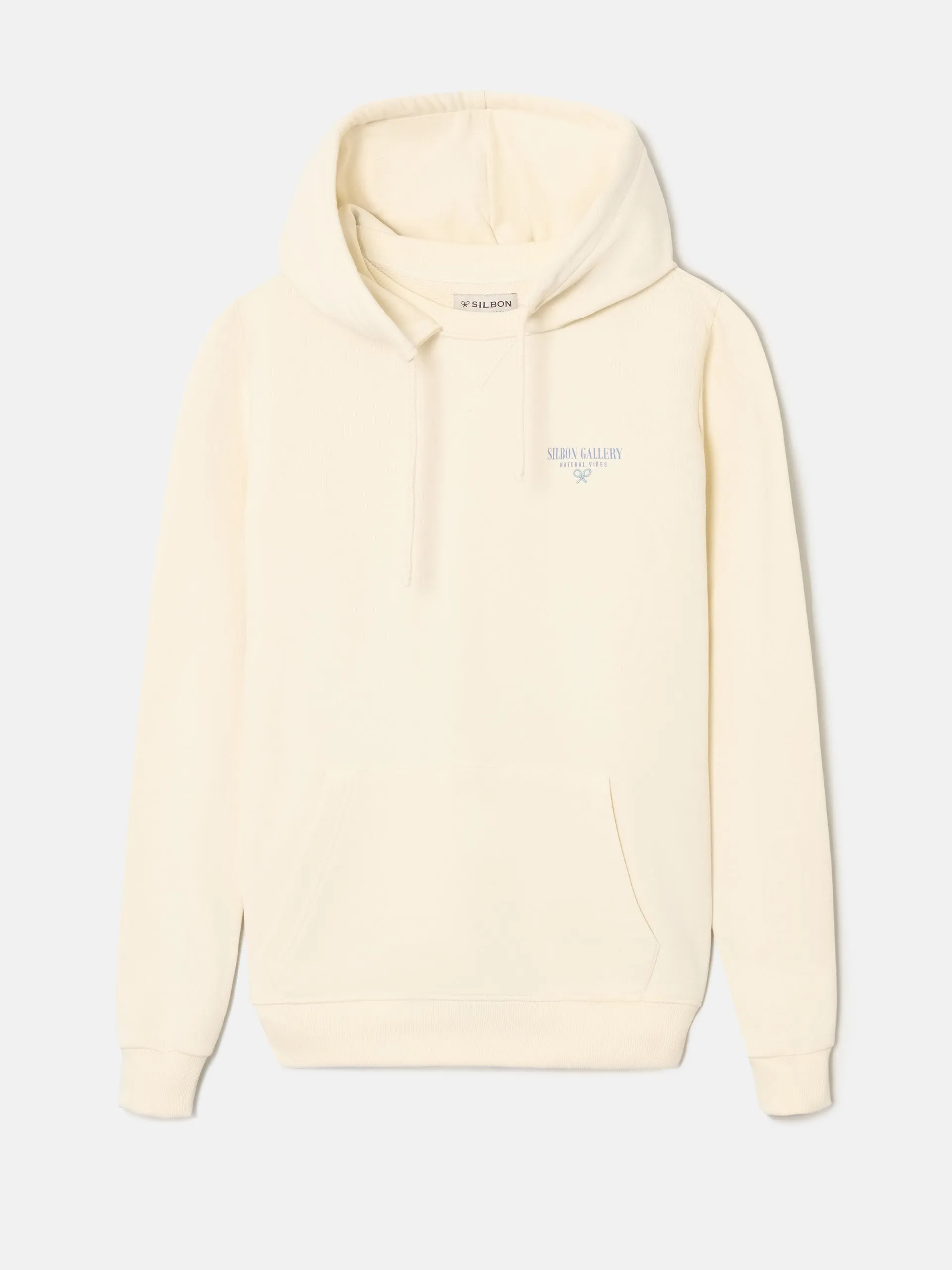 Sudadera capucha silbon gallery crema