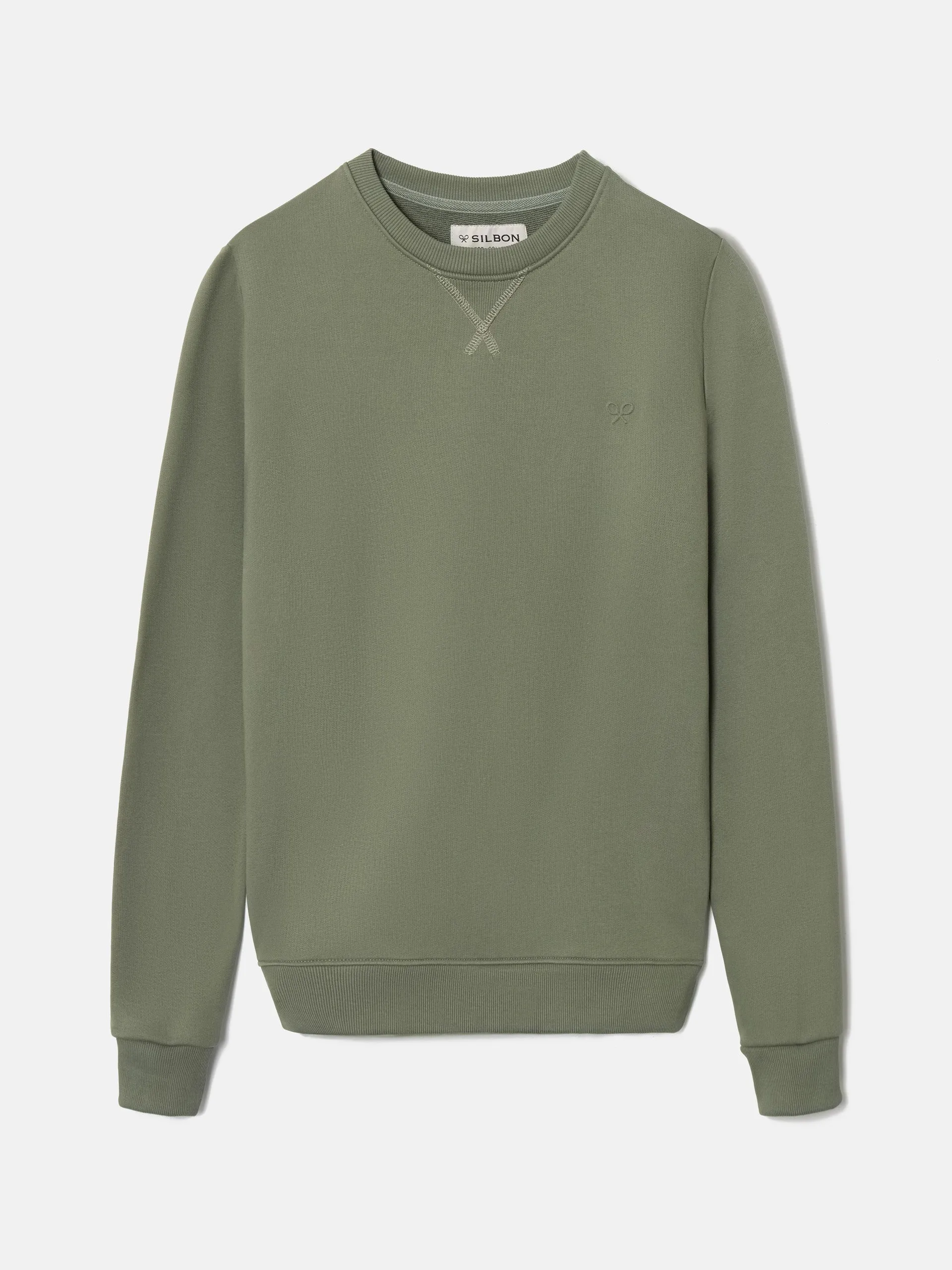 Sudadera clasica logo verde