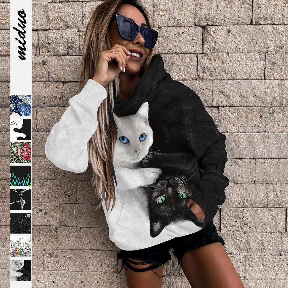 Sudadera con capucha con estampados