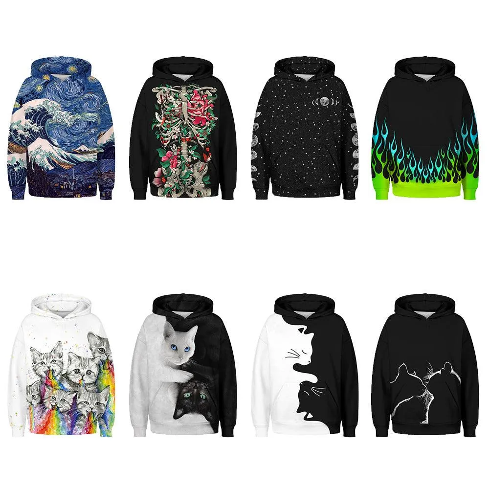 Sudadera con capucha con estampados