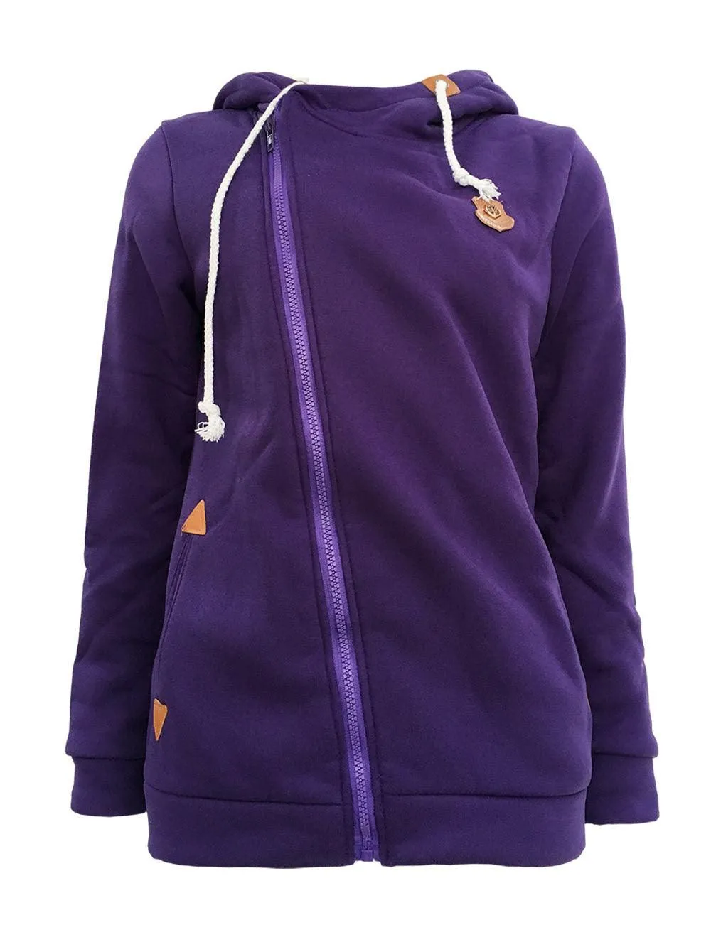 Sudadera con capucha y cremallera lateral