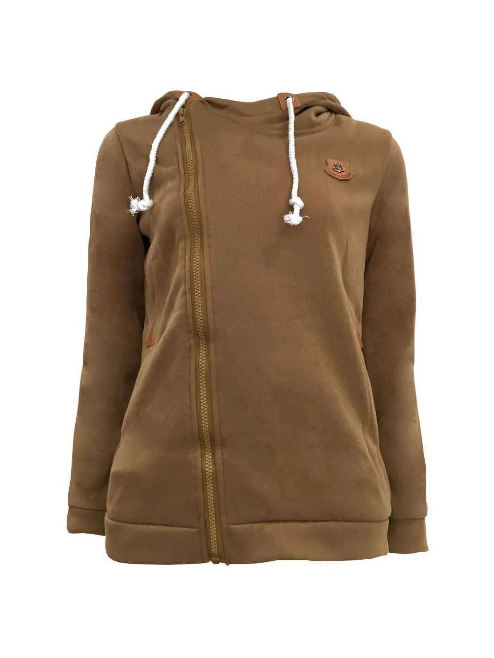 Sudadera con capucha y cremallera lateral