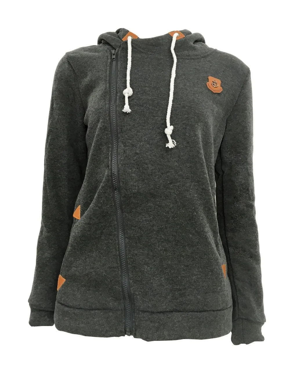 Sudadera con capucha y cremallera lateral