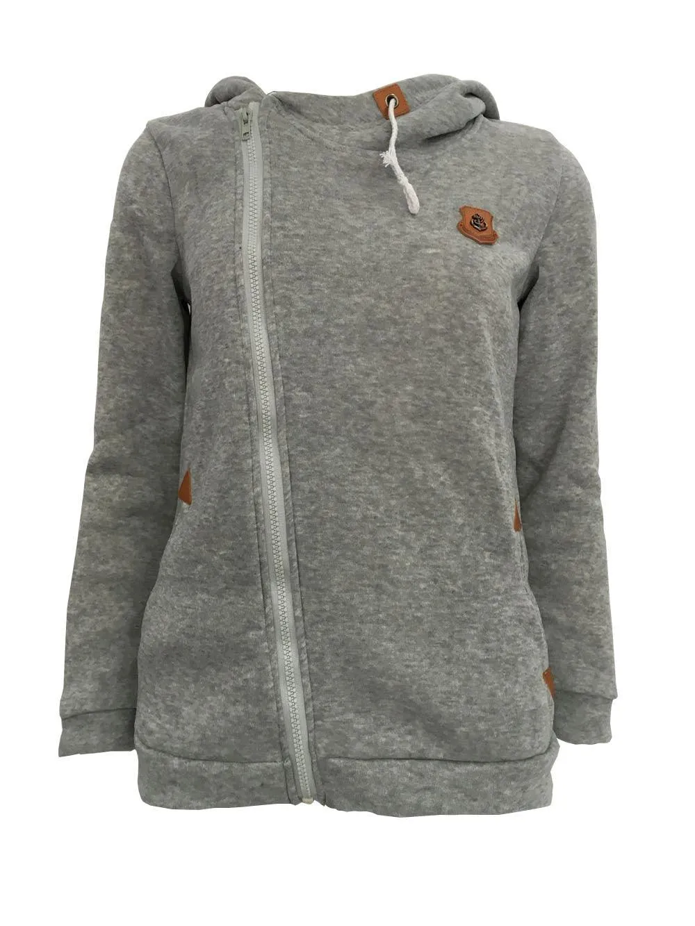 Sudadera con capucha y cremallera lateral