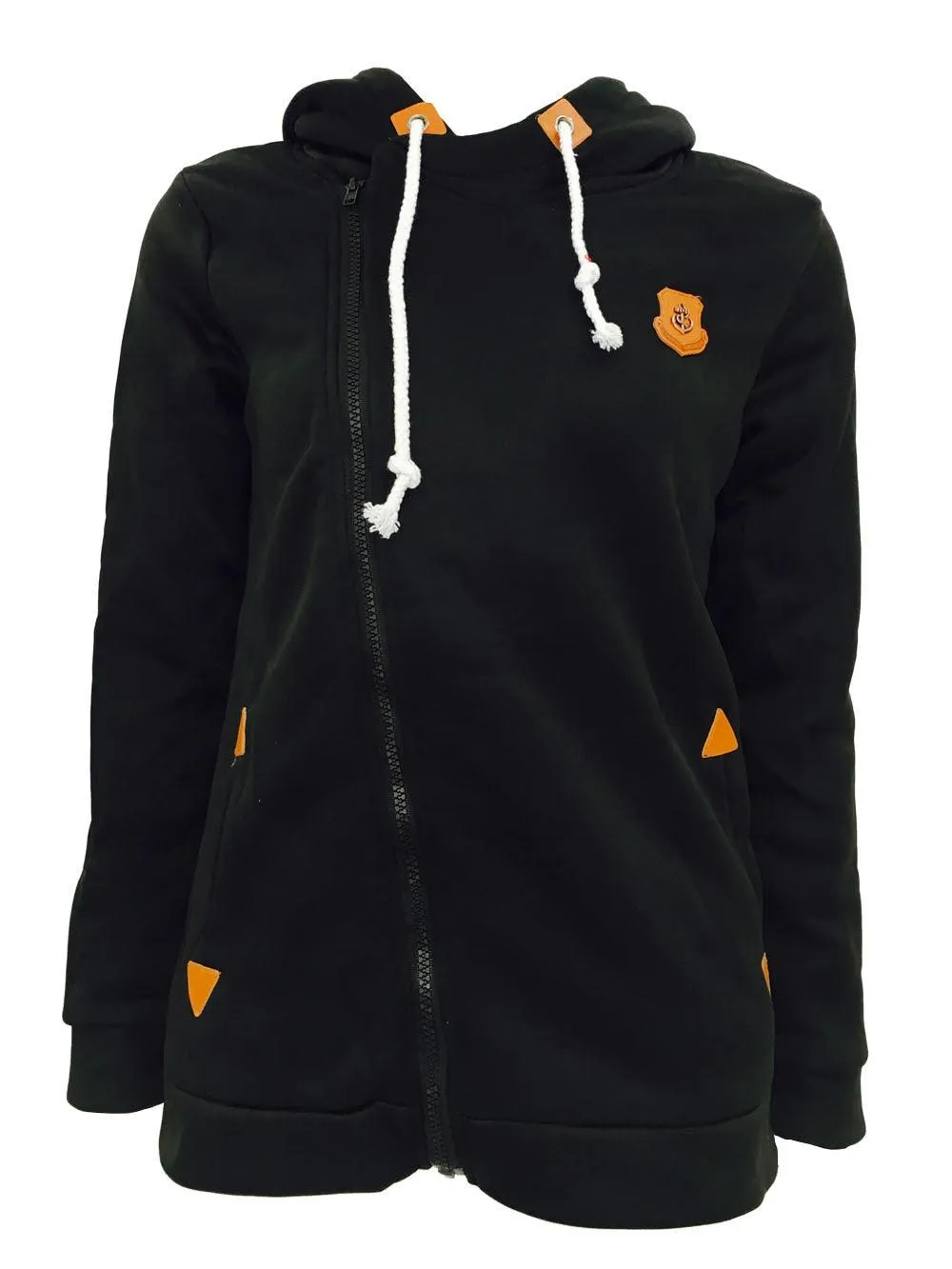 Sudadera con capucha y cremallera lateral