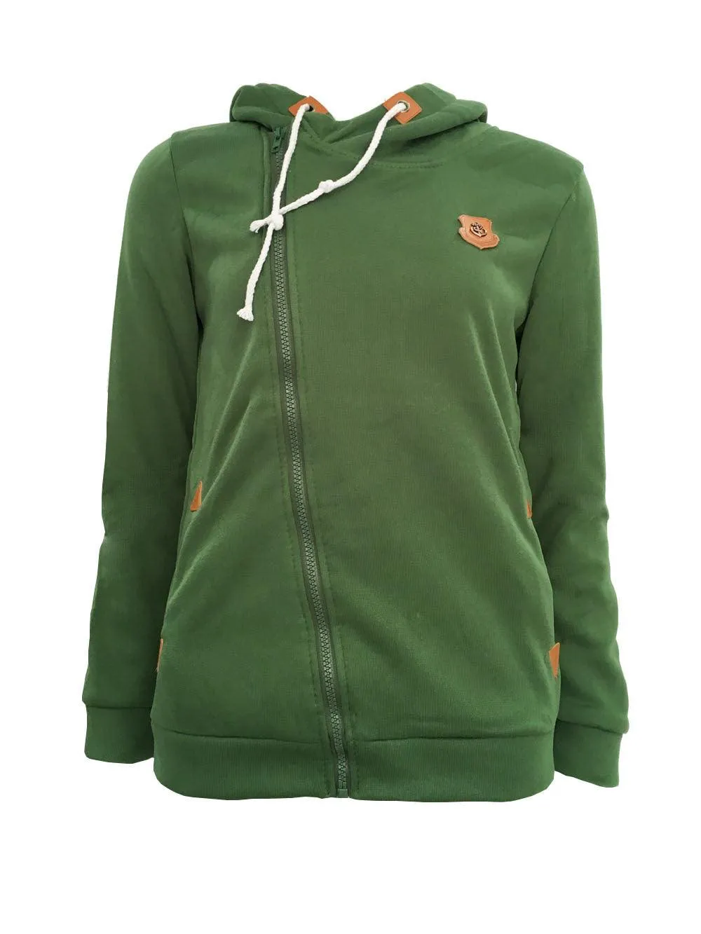Sudadera con capucha y cremallera lateral