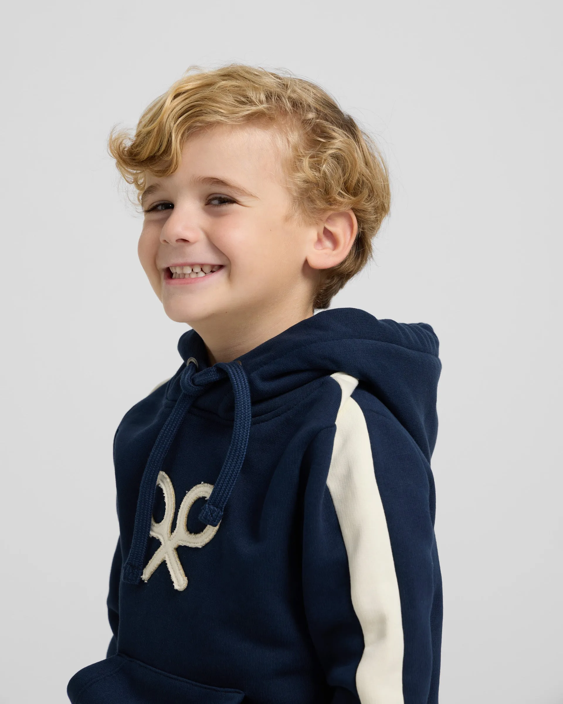Sudadera deportiva kids bolsillo canguro azul marino
