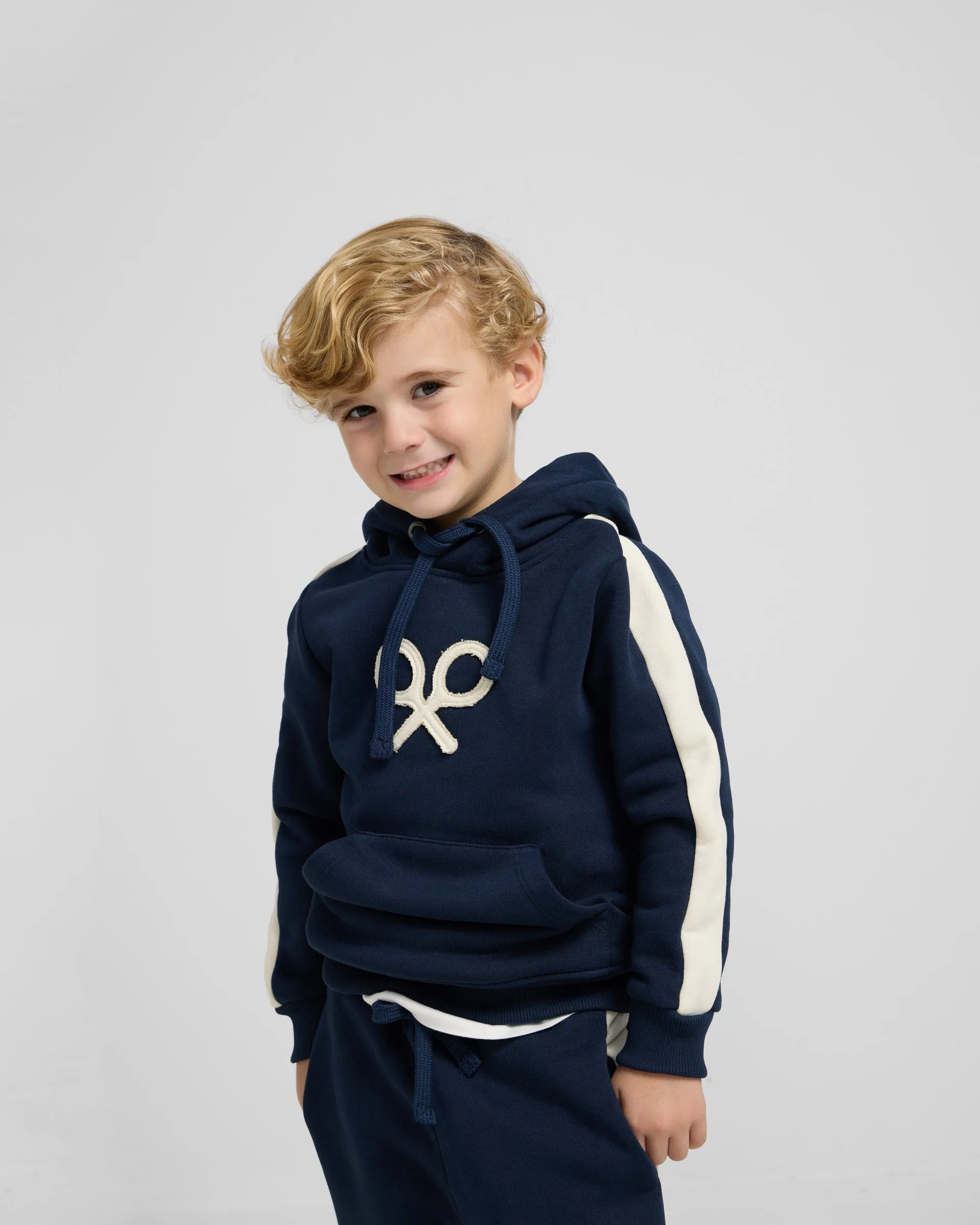 Sudadera deportiva kids bolsillo canguro azul marino