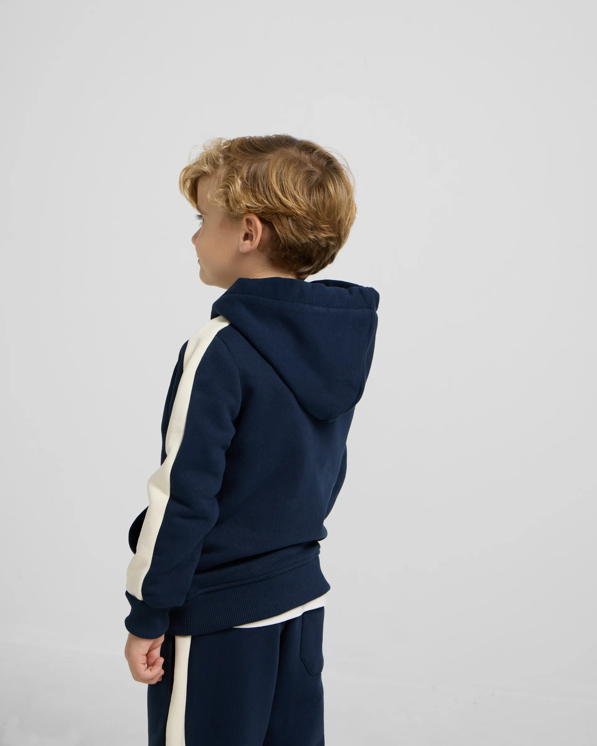Sudadera deportiva kids bolsillo canguro azul marino