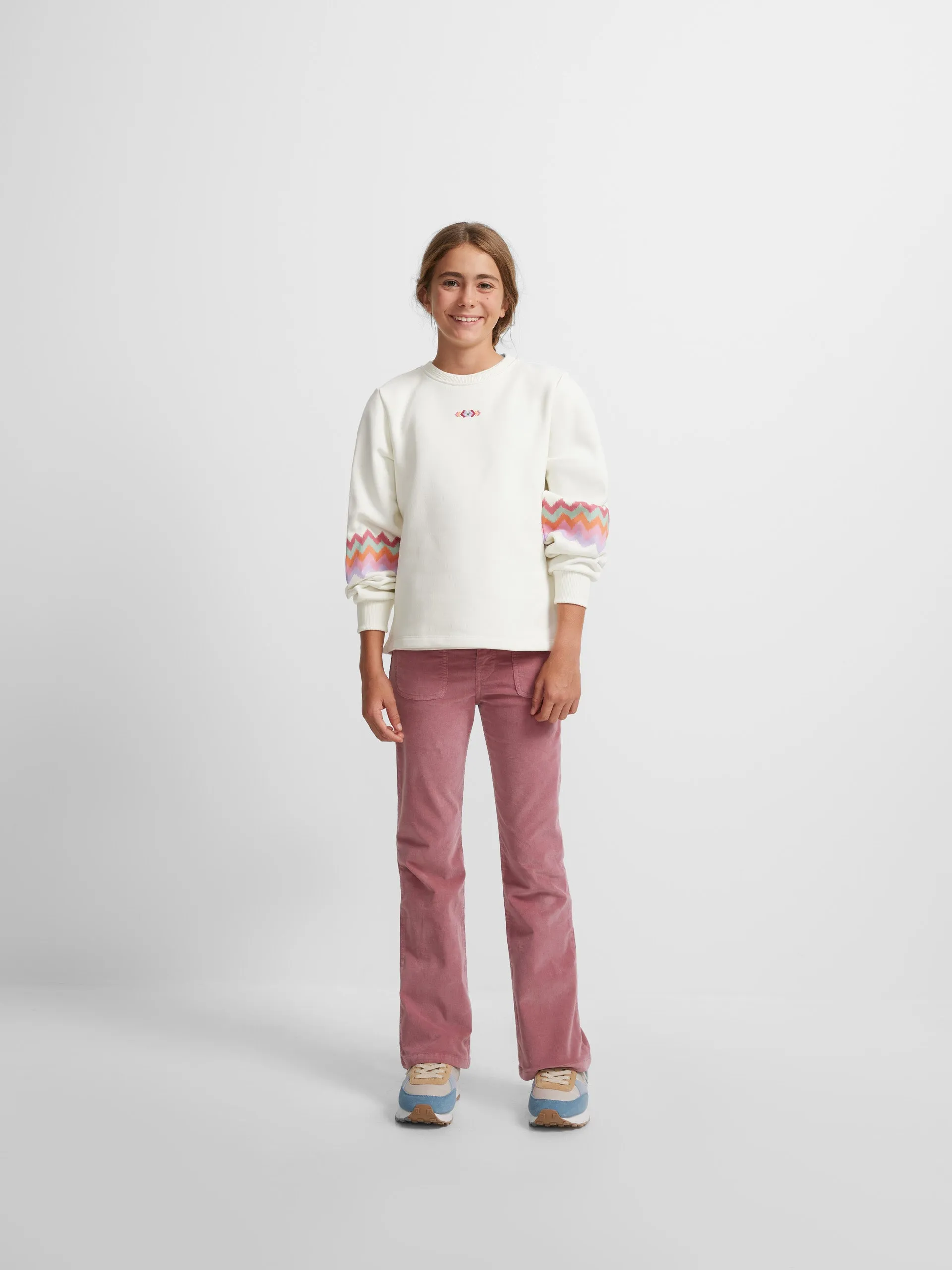 Sudadera girl manga estampados rosas