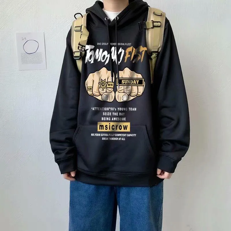 Sudadera polar con capucha varios estampados