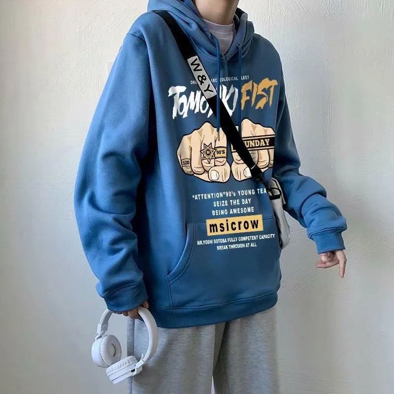 Sudadera polar con capucha varios estampados
