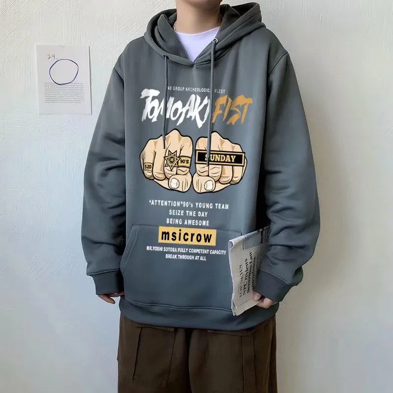 Sudadera polar con capucha varios estampados