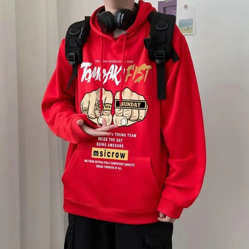 Sudadera polar con capucha varios estampados