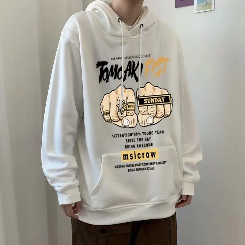 Sudadera polar con capucha varios estampados