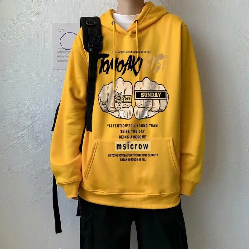 Sudadera polar con capucha varios estampados