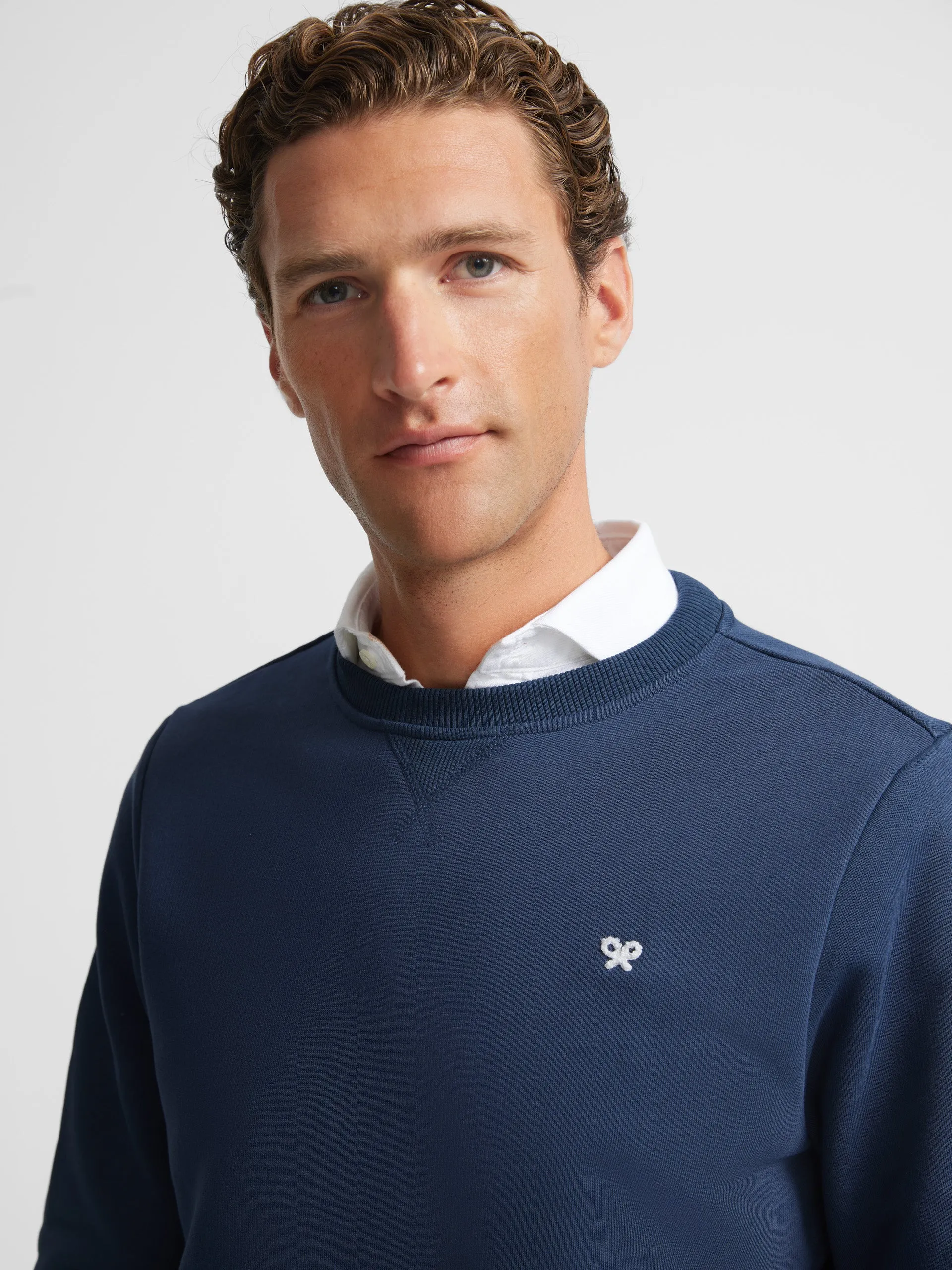 Sudadera silbon minilogo marina