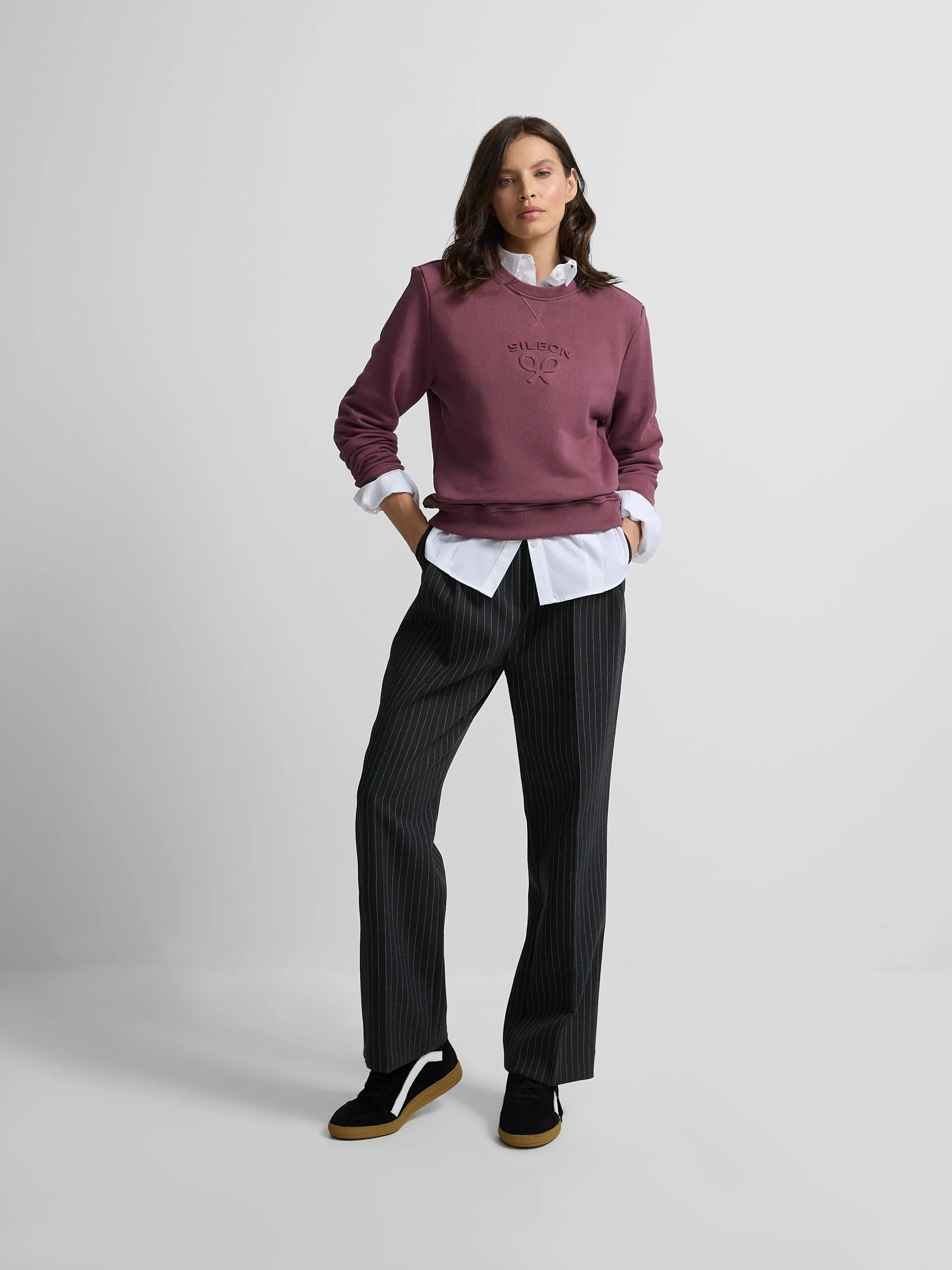 Sudadera woman silbon clasico burdeos