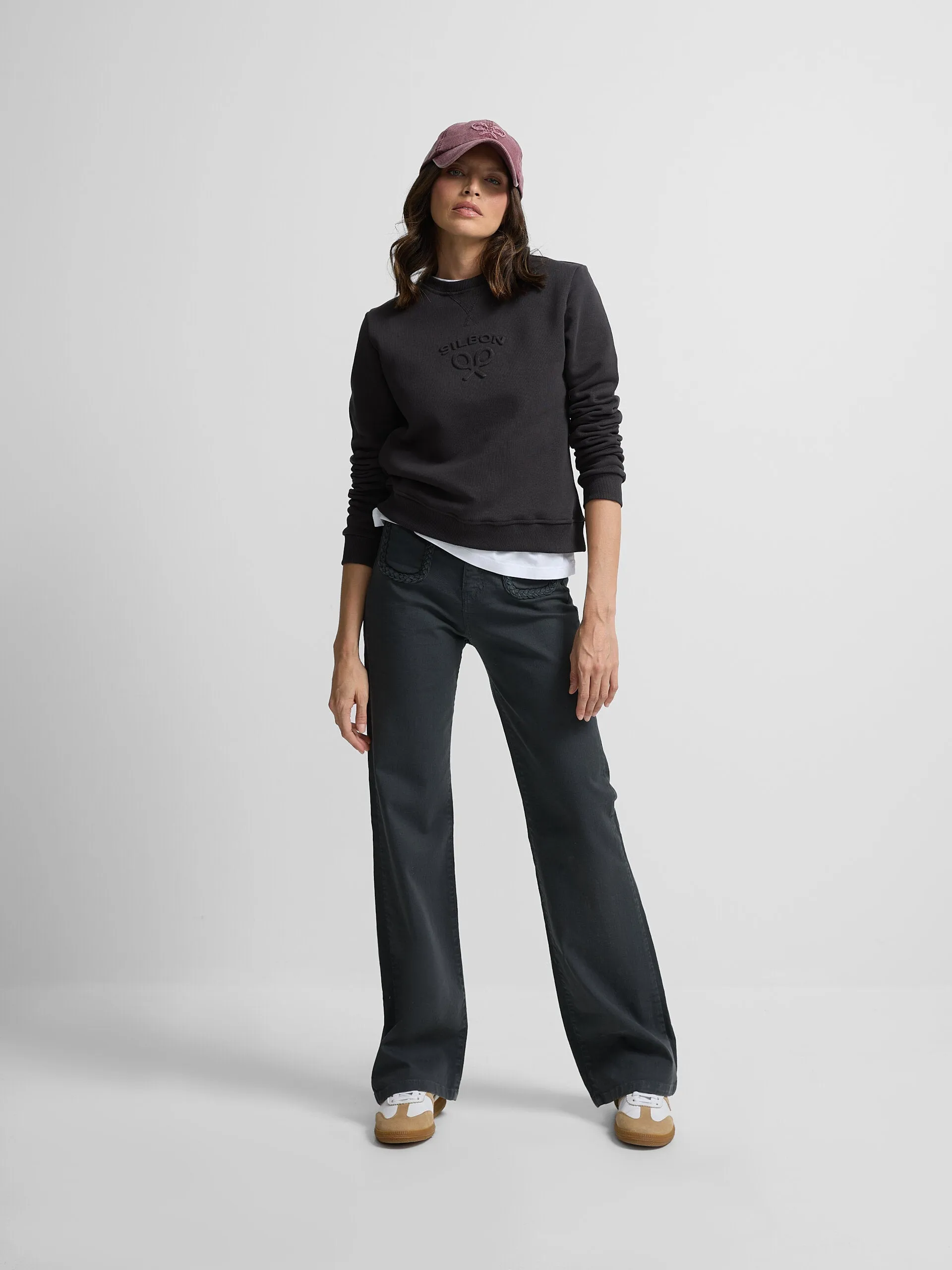 Sudadera woman silbon clasico negra