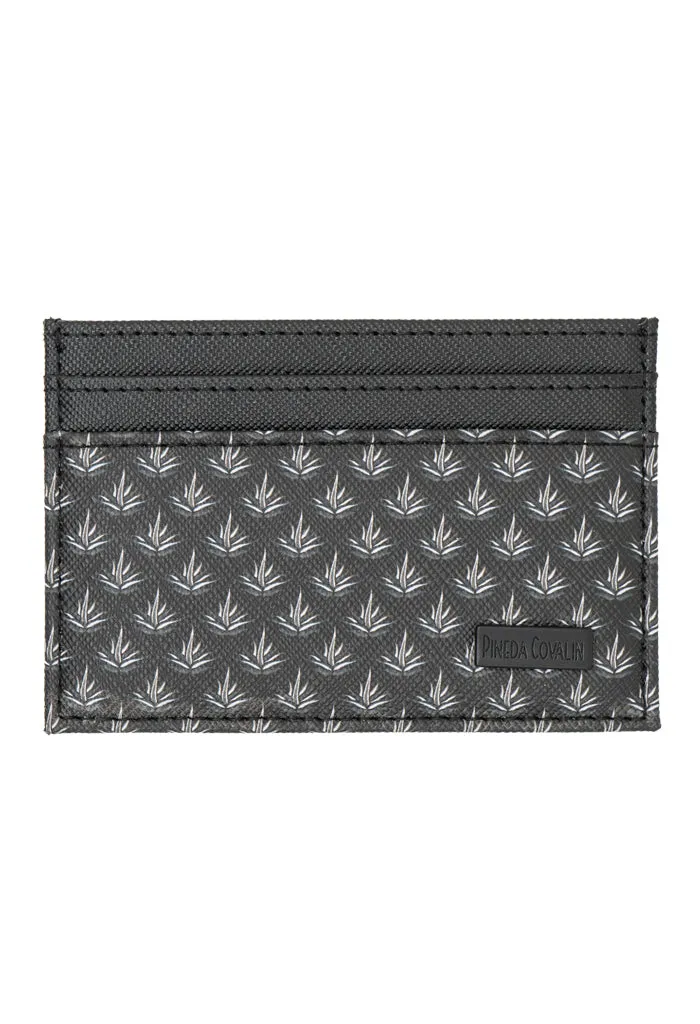 TARJETERO KUXTAL SAFFIANO AGAVE22 NEGRO