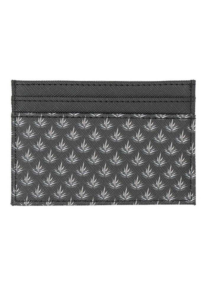 TARJETERO KUXTAL SAFFIANO AGAVE22 NEGRO