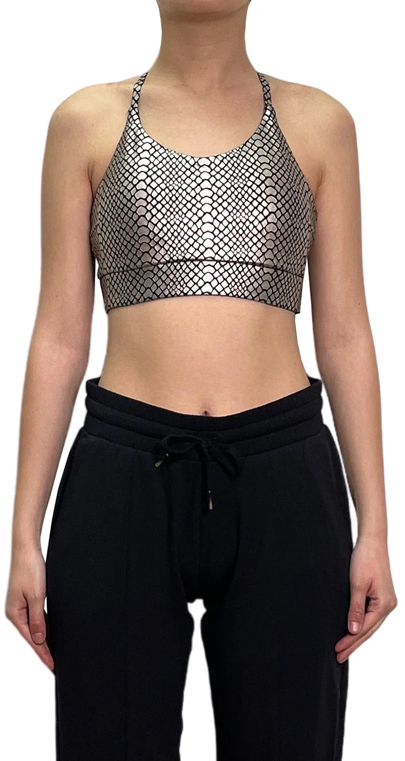 TAVI Top Ebony Metallic Snake