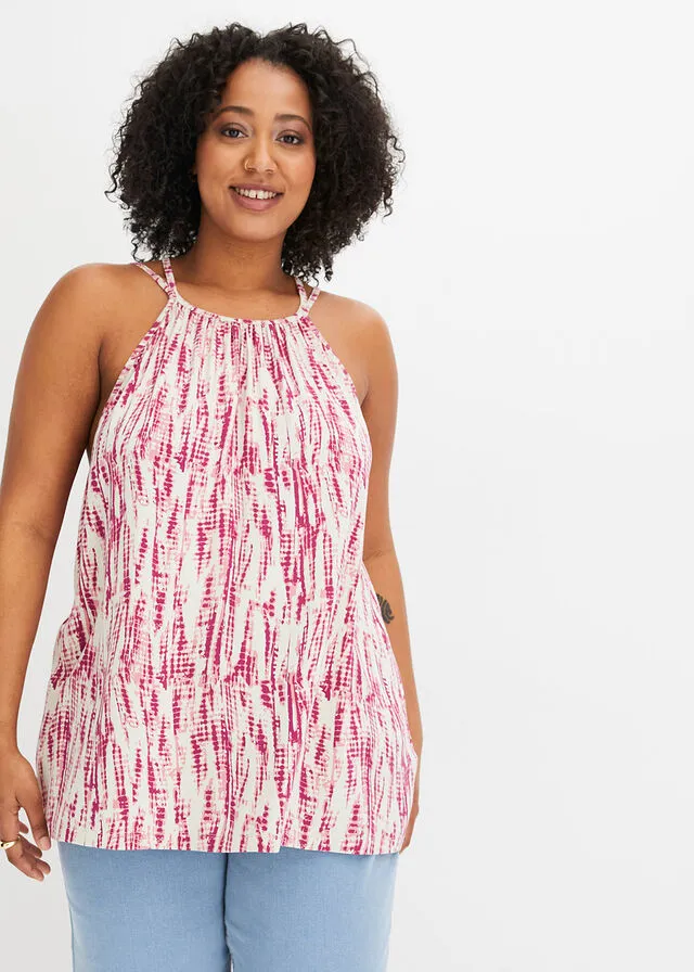 TOP CRUDOVIOLETA ESTAMPADO